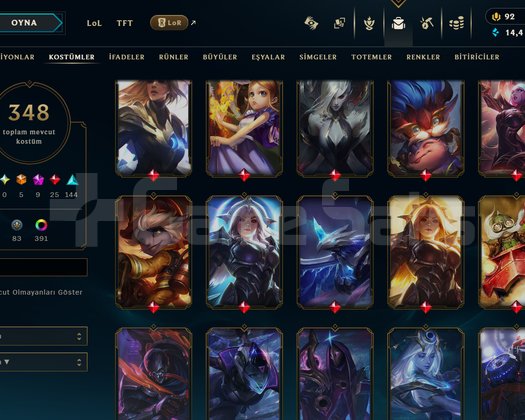 825 LEVEL / 348 SKİN / FUL HERO +MAİL +TELEFON