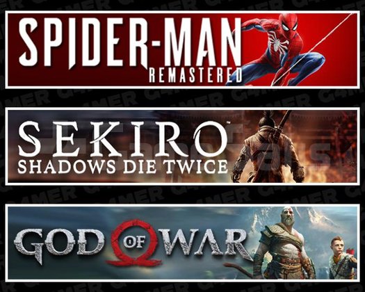SpiderMan RE +Sekiro +God Of War