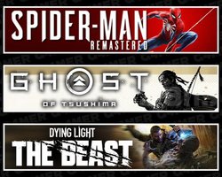 SpiderMan RE +Tsushima +The Beast
