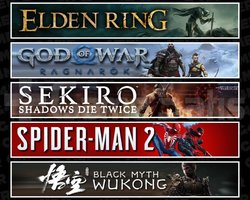 Elden +Ragnarök +Sekiro +Spider 2 +Wukong