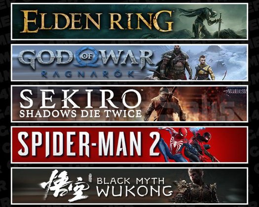 Elden +Ragnarök +Sekiro +Spider 2 +Wukong