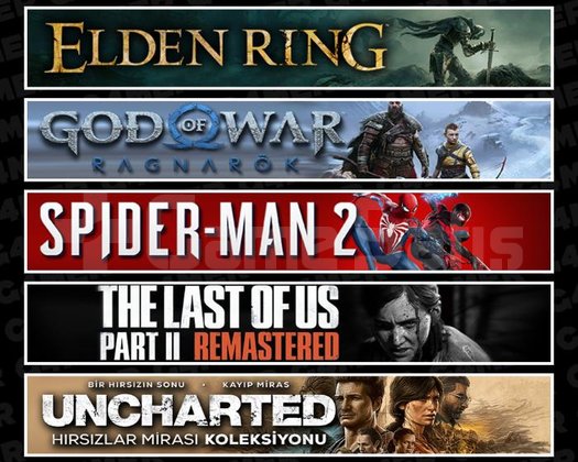 Elden +Ragnarök +Spider 2 +TLOU2 +Uncharted