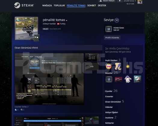 FACEİT 2200 ELO 50 LEVEL 11 YILLIK STEAM HESABIM