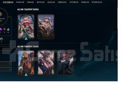 1K YA GÜZEL SKİNLER BULUNAN LOL HESABI BRONZ