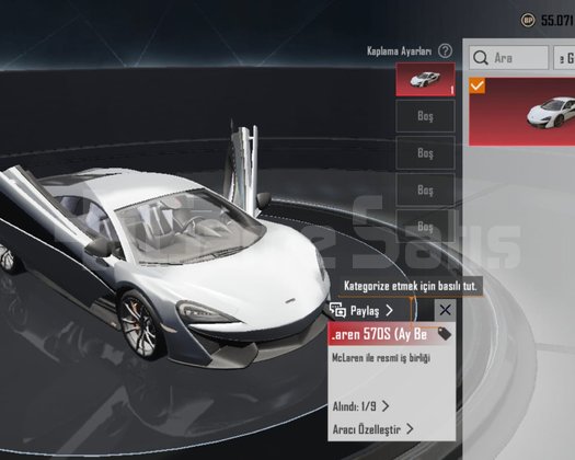 GODZİLLA SET BUZ MAXX MCLAREN SPOR ARABA 70 KOL