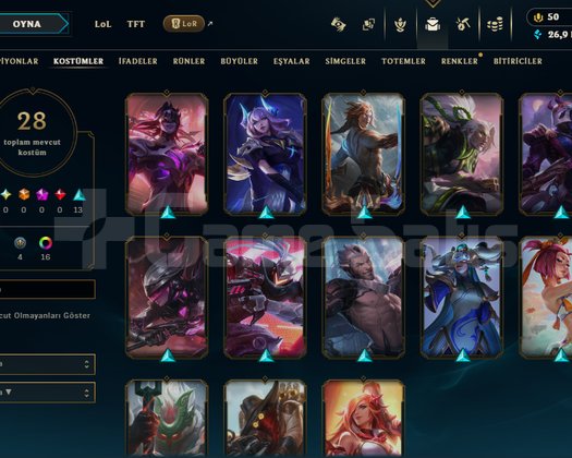 EUW Zümrüt 1 Hesap l 28 Kostümlü Fenasall