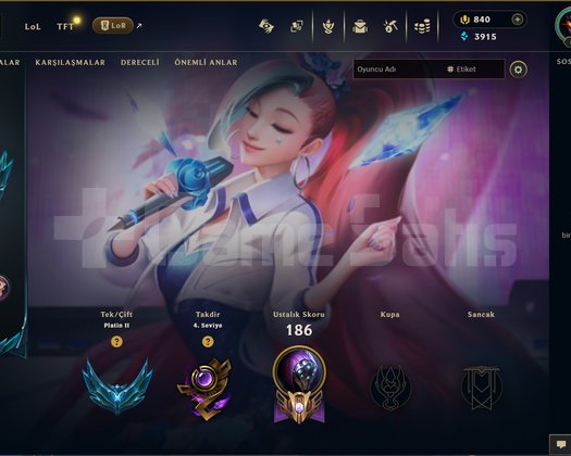 TR ELMAS PEAK 880 RP EBEDİ SKİNLİ RANK KASMALIK