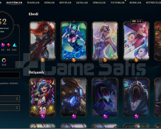 YÜKSEK ELO 432 SKİN TR FIRSAT HESAP