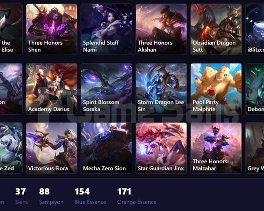 GOLD 2 38 SKINS 100 ŞAMPİYON TR