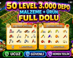 50 LEVEL 3.000 DEPO FULL AMBAR DOLU GARANTİLİ