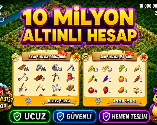 40 LEVEL 1.000 DEPO 10 MİLYON ALTIN GARANTİLİ