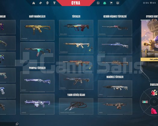 6 Vandal Skinli Karaçalı Setli Mükemmel Hesap