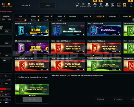 Sınırsızlı 35K Materyalli 56 Seviye Zula Hesabı