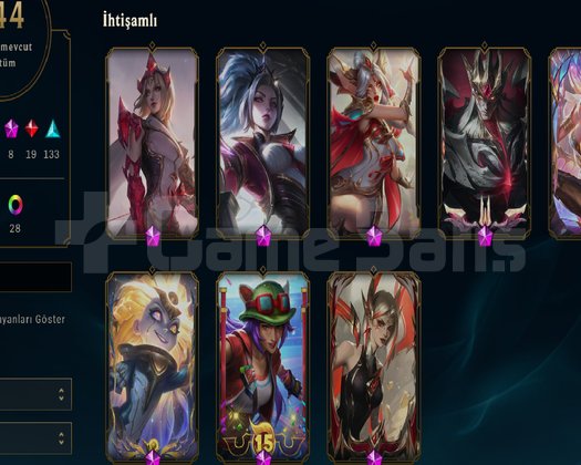 Yükselen efsane ahri + arcane jinx değerli hesap