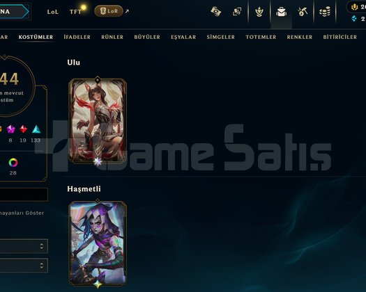 Yükselen efsane ahri + arcane jinx değerli hesap
