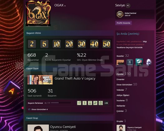 BOL OYUNLU STEAM HESABI
