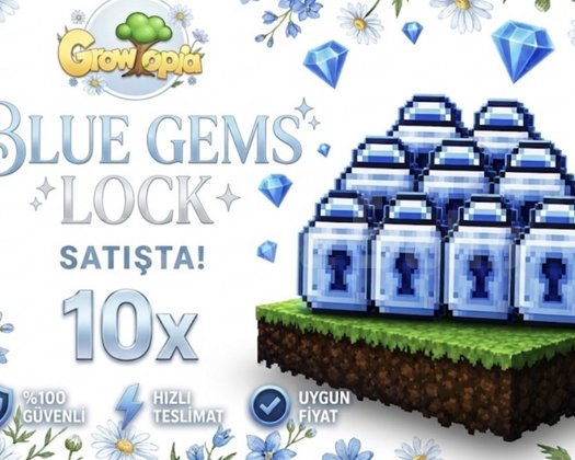 10x BLUE GEMS LOCK