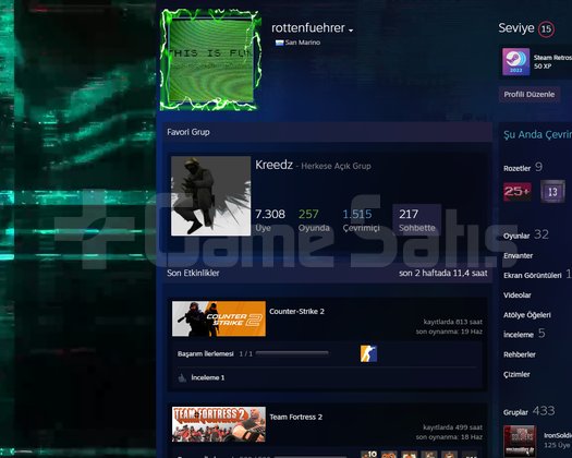 13 YILLIK STEAM HESABI | 15 LEVEL | NADİR ROZETLİ