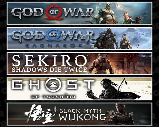 GOW +Ragnarök +Sekiro +Tsushima +Wukong
