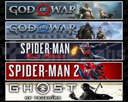 GOW +Ragnarök +Miles +Spider 2 +Tsushima
