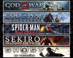 GOW +Ragnarök +Miles +Sekiro +Tsushima