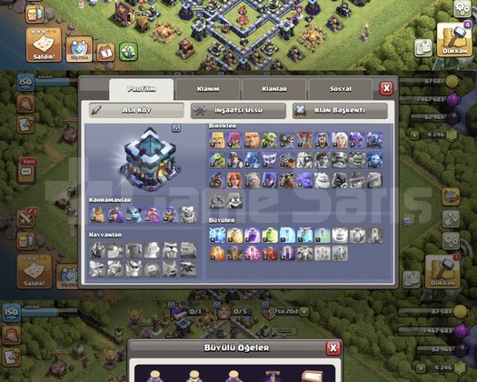 TH13 SAVUNMA MAX + 4000 TAŞ + 450 LİG MADALYASI