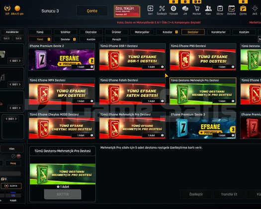 Sınırsızlı 28K Materyalli 54 Seviye Zula Hesabı