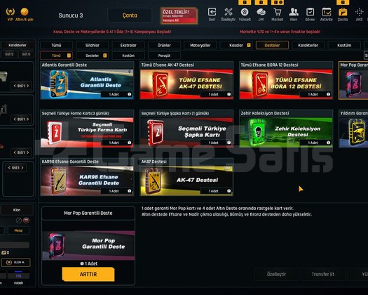 Sınırsızlı 28K Materyalli 54 Seviye Zula Hesabı