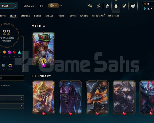 EUW P3 100 WR - 22 Skin - 50+Şamp - Mail değişen
