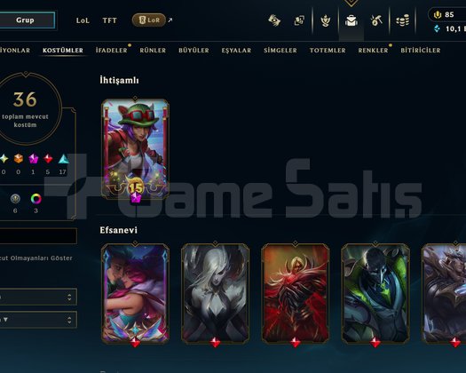 TR // 36 SKIN // 172 LVL // ARAM HESABI