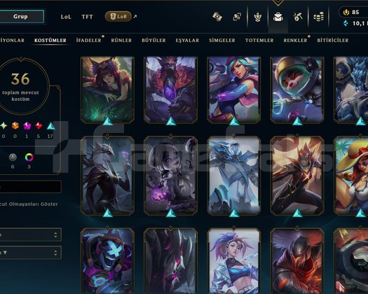 TR // 36 SKIN // 172 LVL // ARAM HESABI