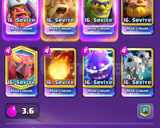 Clash Royale full maxa yakın hesap satılık!
