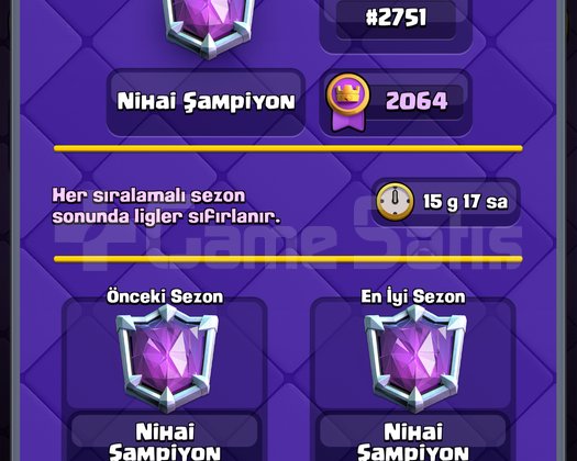 Clash Royale full maxa yakın hesap satılık!