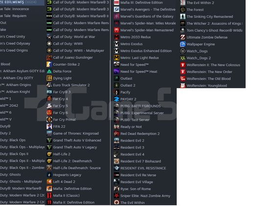 FULL OYUNLU STEAM HESABI SATILIK
