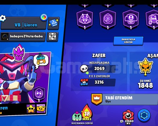 Satılık Hesap  51.763 Kupa  21 Prestij  64 Hype