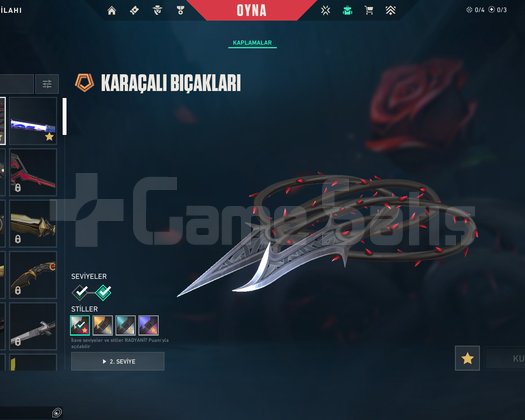 ELMAS 3 - 3 BIÇAK- 6 VANDAL - 5 PHANTOM