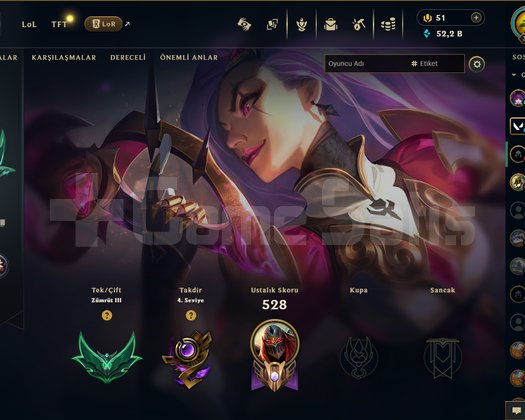166 skin full champ Zümrüt 3 hesap