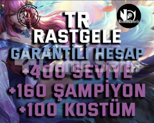 TR +400 SEVİYE +160 ŞAMPİYON RANDOM HESAP