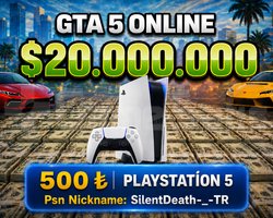 GTA V ONLINE   20.000.000 PS5 VERSİYON