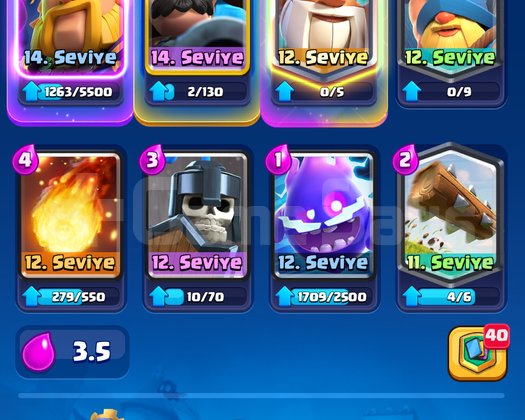 Clash Royale hesap satışı 7384 kupa