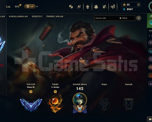 EUW / HANDMADE / DIAMOND 3 / 55WR / HIGH MMR /