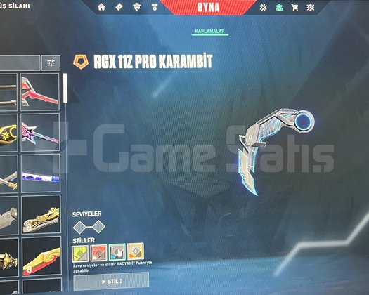 Rgx karambit Kuronomi vandal ayakshi set doluuuuu