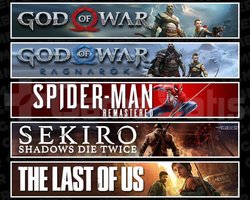 GOW +Ragnarök +Spider 1 +Sekiro +TLOU1