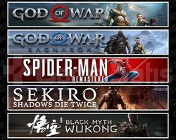 GOW +Ragnarök +Spider 1 +Sekiro +Wukong