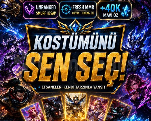EUW +40K KOSTÜMÜNÜ SEN SEÇ 30 LEVEL UNRANKED
