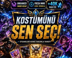 EUW +40K KOSTÜMÜNÜ SEN SEÇ 30 LEVEL UNRANKED