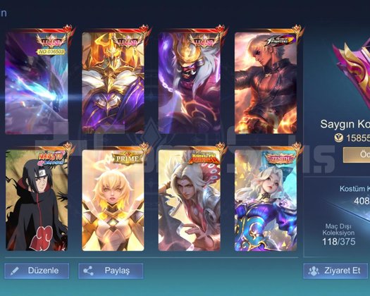 408 KOSTÜMLÜ 3 LEGENDS 4 KOFF 3 EPİC BASE TEK BAĞ