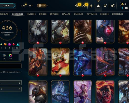 718 LEVEL / 436 SKİN / FUL HERO +MAİL +15K SATIŞ