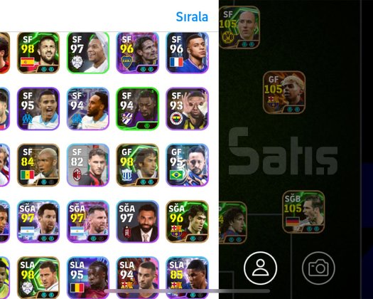 eFootball mobile satılık hesap