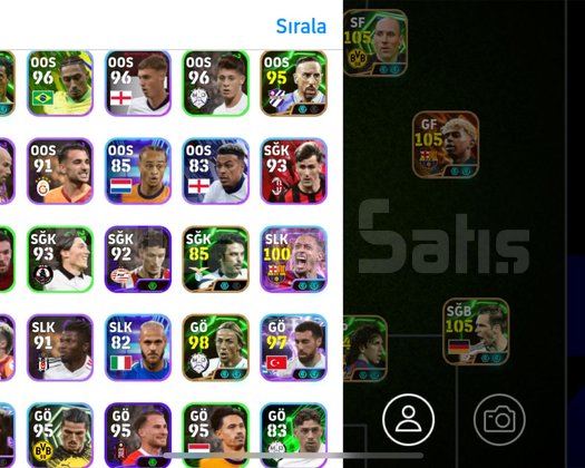 eFootball mobile satılık hesap